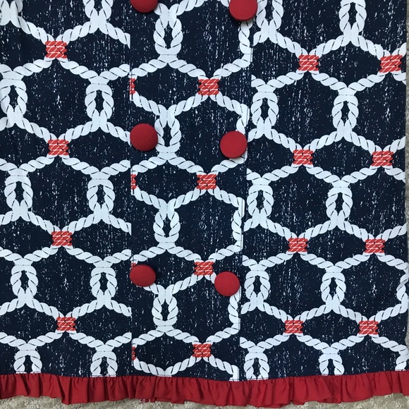 LE ZA ME (SZ 5) NAUTICAL PRINT DRESS - Picture 3 of 4